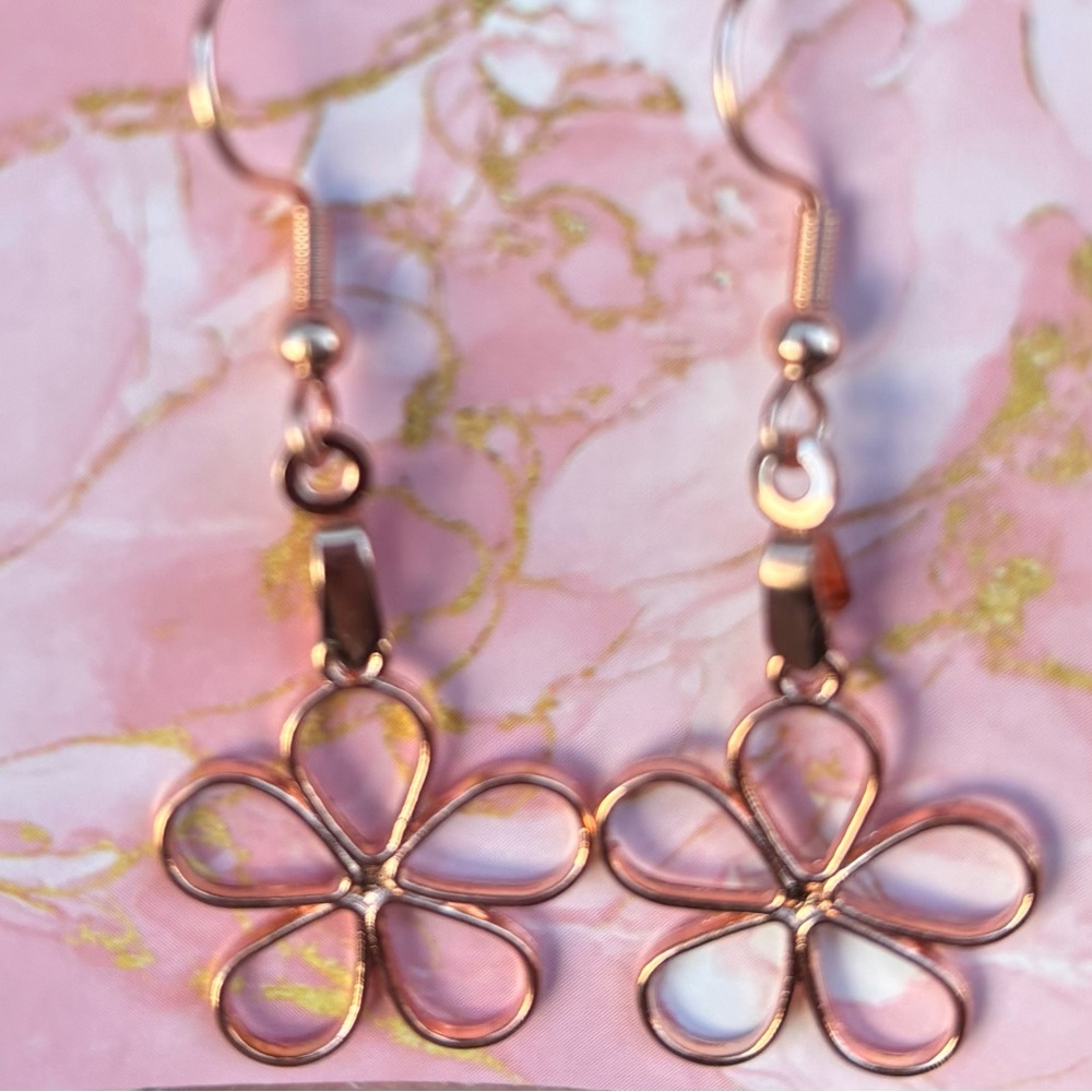 Rose gold earrings